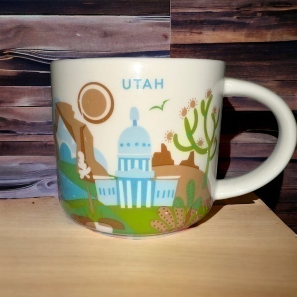 Starbucks Utah You Are Here YAH Series Collection Coffee Mug Cup Salt Lake City